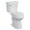 Side Switch, variant on 19" Toilet, Two-Piece Toilet, ADA Toilet with Dual Flush, Round Toilets for Bathrooms with Soft Close Seat, Universal Height with 1.28 Siphonic Flush Cotton White