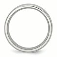 thumbnail image 2 of Acier Inoxydable Poli avec Incrustation de Fibre de Carbone Noir 8mm Bague 12 Taille, 2 of 6