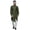 Olive Green, variant on Atasi Mandarin Collar Mens Kurta Shirt Solid Cotton Flex Long Kurta For Boys-Large