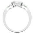 thumbnail image 3 of 0.40 Carat (Ctw) 14K White Gold Round Champagne & White Diamond Ladies Micro Pave Swirl Split Shank Engagement Ring Set, 3 of 4