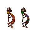 thumbnail image 1 of Two Kokopelli, Tribal Inspired Theme (36x54 Giclee Gallery Art Print, Vivid Textured Wall Decor), 1 of 3