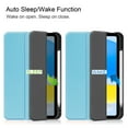 thumbnail image 2 of SaniMore for iPad 10th Generation 10.9" 2022 Case, Auto Sleep/Wake, PU Leather Case with Tri-Fold Kickstand & Pencil Holder Shockproof Protective Case for Women Men, Skyblue, 2 of 9