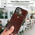 thumbnail image 4 of Wallet Crossbody for iPhone 14 6.1" 2022 Case with Lanyard Strap, Allytech PU Leather Protective Handbag Card Holder Kickstand Detachable Shoulder Strap Cover Women Men, Coffee, 4 of 8