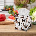 thumbnail image 3 of ZUXONGSY Dachshund Square Tissue Box Covers PU Leather Household Tissue Holder Decorative Tissue Case Waterproof Tissue Cover for Bathroom Home Indoor Decor Accessories, 3 of 7