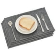 thumbnail image 7 of VECELO Washable Woven Placemats, Non-Slip Durable Heat-Resistant Stain Resistant Table Runners for Dining Table ,Kitchen Table, Set of 4, Grey, 7 of 7
