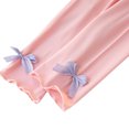 thumbnail image 5 of Mikilon Kids Thin Leggings Size 1-7 Years Solid Color Grdphic High Waist ‌Trousers‌ Stylish Sweatpants Adorable Bow Tied Jogger Pants Comfortable Elastic Waist Pants, 5 of 9