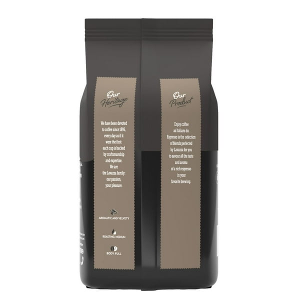Lavazza Espresso Whole Bean Coffee, Medium Roast, 100% Arabica