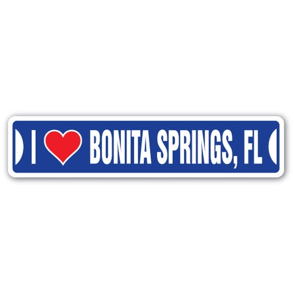 SignMission SSIL-Bonita Springs Fl Street Sign - I Love Bonita Springs, Florida