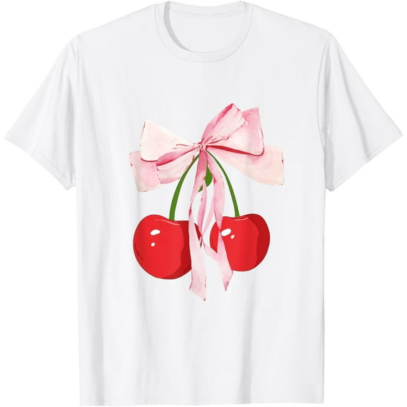 Coquette Bows with cherries Cute Coquette girl clothes T-Shirt