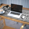 thumbnail image 3 of Long Mouse Pads for Desk,Black Geometric Triangle Striped Pattern Desk Mats on Top Of Desks, Desk Mouse Pad Extra Large with 3mm Non-Slip Base and Stitched Edge for Gaming,Office,Work,Home 35.4"x15.7", 3 of 6