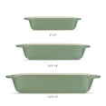 thumbnail image 3 of Tramontina Mae 3-Piece Ceramic Porcelain Baking Pans Set, Cactus, Non Stick Casserole Dishes for Oven, Rectangular Bakeware for Lasagna, Cakes and Loafs, 3 of 7