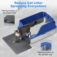 thumbnail image 6 of Stainless Steel Litter Box Non-stick, XL Side Opening Splash-Proof & Leak-Proof Seamless Seal, Large Capacity, Cat Litter Box with Lid for Multi-Cats, Large Cats, Easy-Clean & Durable (Blue), 6 of 7