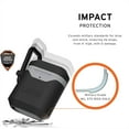 thumbnail image 3 of UAG Compatible with Airpods (1st & 2nd Gen) Case Full-Body Protective Soft-Touch Silicone Case with Detachable Carabiner, Standard Issue Hard Case_001, Black/Grey, 3 of 8