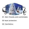 thumbnail image 4 of Langgg Christmas Themed Face Mask Dustproof Breathable Printing Mask with Elastic Ear Band Type 9, 4 of 7