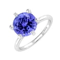 thumbnail image 2 of Sterling Silver Natural Tanzanite Solitaire Ring, 2 of 5