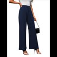 thumbnail image 2 of Pantalones de Trabajo Elásticos de Pierna para Mujer, Pantalones de Vestir, Pantalones Casuales de Negocios de Cintura Alta, Pantalones de Vestir Azul Oscuro S, 2 of 9