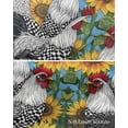 thumbnail image 6 of Vintage Sunflower Rooster Kitchen Valances for Windows Farmhouse Linen Window Valance Curtain for Living Room Window Treatment Summer Floral Farmhouse Valance Rod Pocket Topper Drape, 42 x 12 Inch, 6 of 6