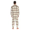 thumbnail image 4 of FORMRS Onesies Pajama for Adults Unisex Hoodie Winter Jumpsuit One Piece Sleepwear, Sizes S-2XL, Cream Plaid, 4 of 7