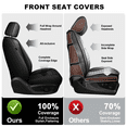 thumbnail image 5 of DIKSOAKR Car Seat Covers Front Seats for Honda Civic 2003-2025 2026 Waterproof Leather Seat Covers Comfort Car Seat Protector with Lumbar Support Black,Front Set(2 Seats), 5 of 9