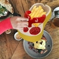 thumbnail image 5 of Fiocias Ceramic French Fries Dish Feet Shaped Chip Serving Dish Bowl for Kitchen Red, 5 of 8