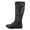 BLACK, variant on Women Winter Boots Knee High Faux Fur Lined Insulated Tall Boots Comfortable for Fall and Snow