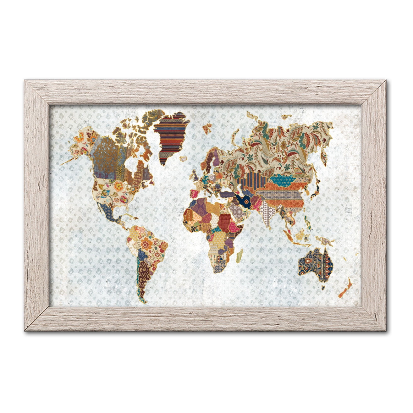 Gango Home Decor Bohemian Pattern World Map Geo Background by Laura ...