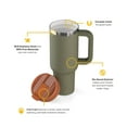 thumbnail image 4 of RTIC 40 oz Ceramic Lined Road Trip Tumbler, Leak-Resistant Straw Lid, Trailblazer, 4 of 9