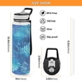 thumbnail image 3 of Blue Fern Print 1000ml Tritan Sport Bottle Straw LeakProof Food-Grade Portable Wide Handle, 3 of 7
