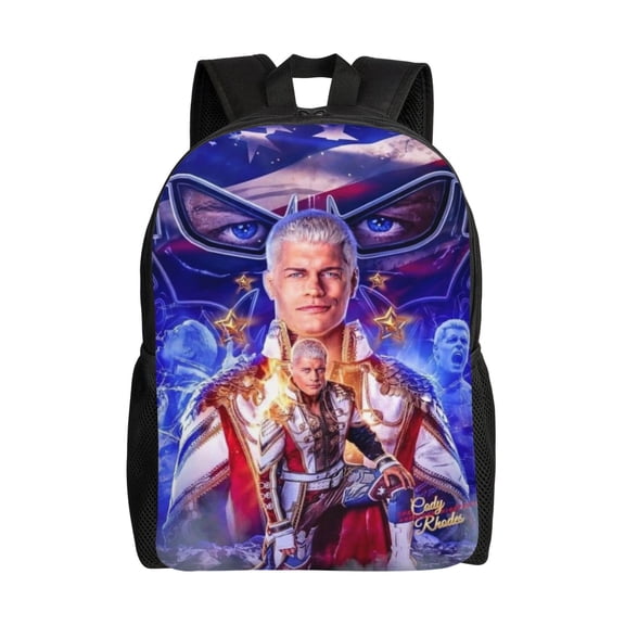 Cody Rhodes Backpack With 3D Creative Design Pattern Print, Adjustable Shoulder Straps, Smooth Zipper, Large Capacity Backpack Casual Daily Backpack