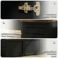 thumbnail image 6 of Advwin L-Shaped Corner Storage Bench, Backless Wood Bench with Hidden Storage for Kitchen, Dining Nook, Entryway & Mudroom, No Cushion, Black, 6 of 8