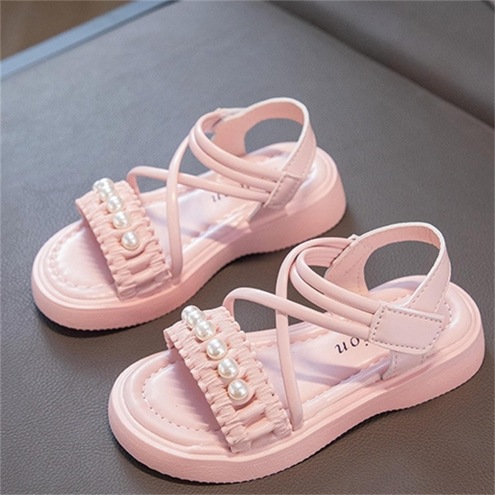 Girls pink sandals best sale