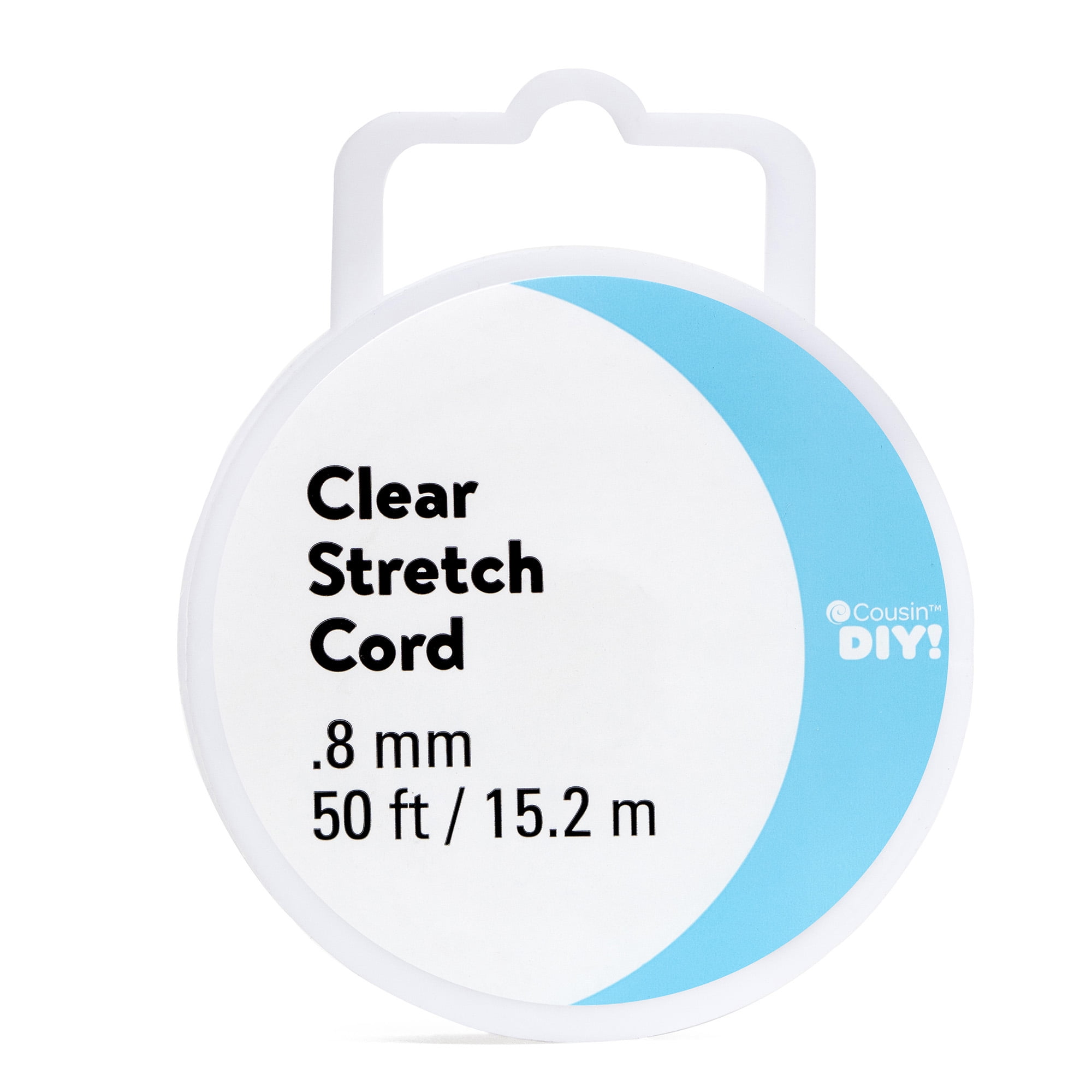 (3 pack) Cousin DIY Clear Stretch Cord, Jewelry Making, 0.8mm Thickness, 50 ft Roll