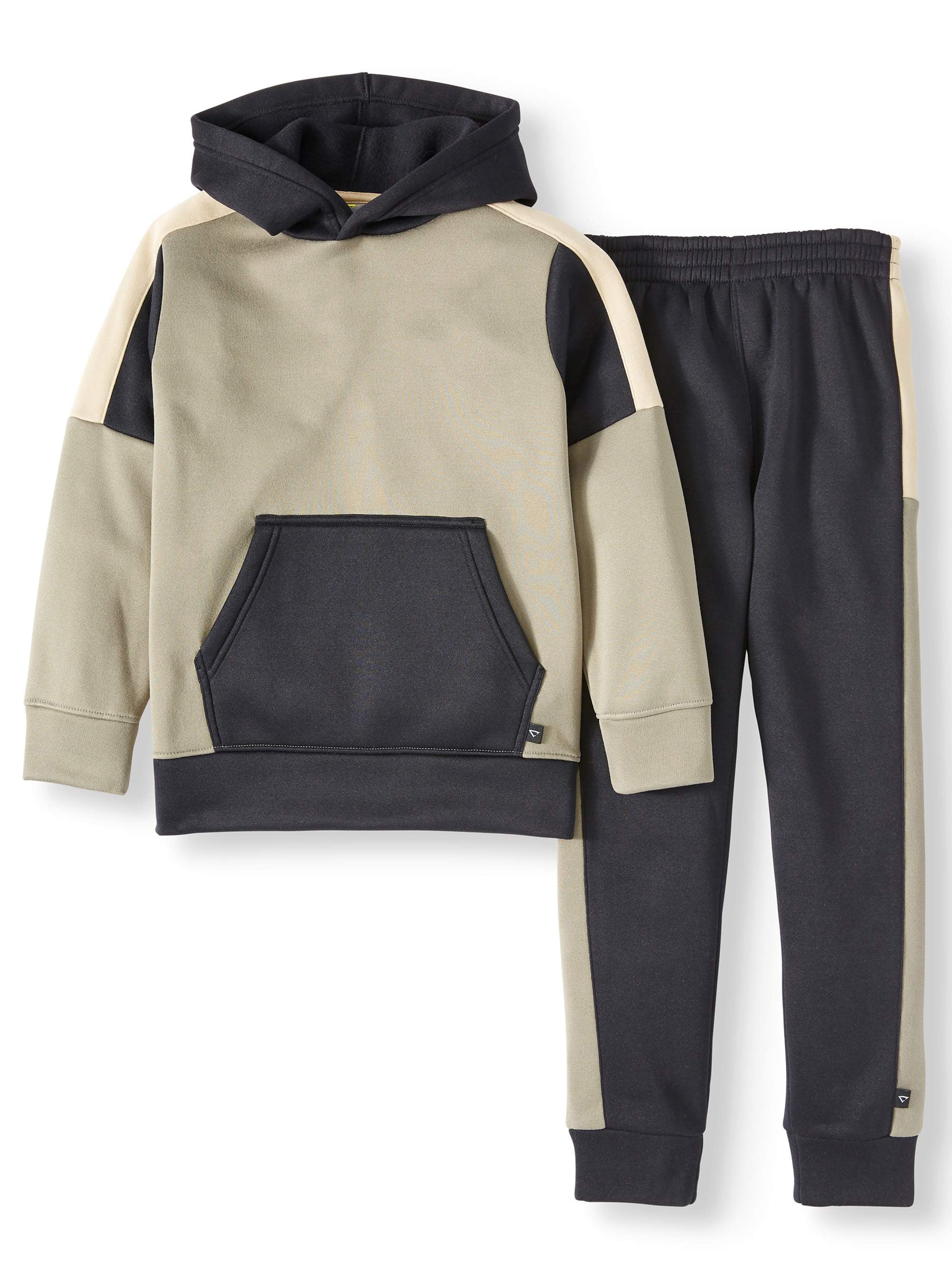 Cheetah - Cheetah Hooded Sweatshirt and Contrast Fleece Jogger Pants 2-Piece Set (Little Boys