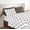 Misty White, variant on Elegant Comfort 6-Piece Moroccan Trellis Print Sheet Set, Cozy, Fade Resistant, 1500 Thread Count, Deep Pocket Fitted Sheet with Smart Pockets, Moroccan Trellis Sheet Set, Queen, Black Ink