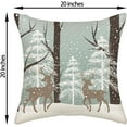 thumbnail image 2 of Winter Pillow Covers 20x20 Snowflake Wildlife Deer Decor Throw Pillows Case for Couch White Brown Tree Christmas Indoor Outdoor Decorative Cushion Cases for Sofa Bed Decorations Set of 2, 2 of 5