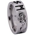 thumbnail image 3 of Tribal Wolf Dreamcatcher Tungsten Carbide Ring, 3 of 6