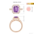 thumbnail image 4 of ANGARA Natural 2.9 Ct. Amethyst with Diamond Halo Engagement Ring in 14K Rose Gold for Women (Ring Size: 7.5), 4 of 9