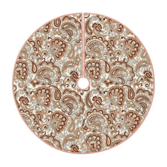 Rateoe Indian Paisley1 Pattern Christmas Tree Skirt with Ties , Christmas Tree Decorations, Farmhouse Christmas Decor Xmas Holiday Decorations-30"