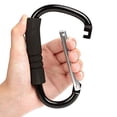 thumbnail image 1 of Ganchos para cochecito Funbliss, paquete de 2 prácticos clips organizadores para bolsa de pañales, gran juego de ganchos para ropa, bolso, comestibles, mamá caminando o de compras (negro) Ormromra WMZL-1829, 1 of 7