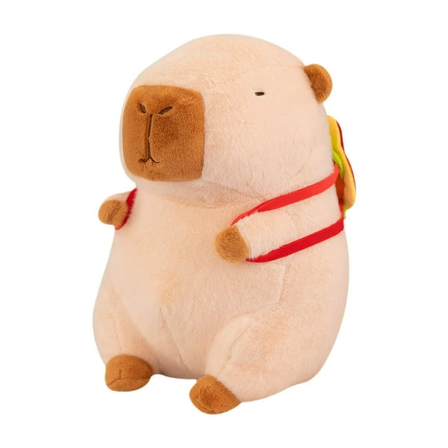 Peluche de carpincho de juguete, suave, coleccionable, de dibujos animados, para decoración de habitación de niños. hamburguesa y l