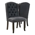 thumbnail image 2 of Tradi Fabric Tufted Wingback Side Chairs, Set of 2, Gray, 2 of 5