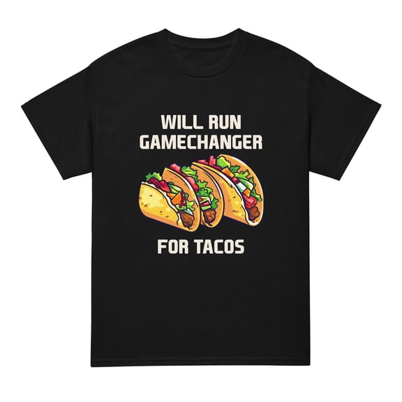 GameChanger 4 Tacos Baseball Graphic T-Shirt, Quirky Sports Tee, DryBlend® Casual Wear Unisex Cotton T-Shirt, Sizes S-5XL