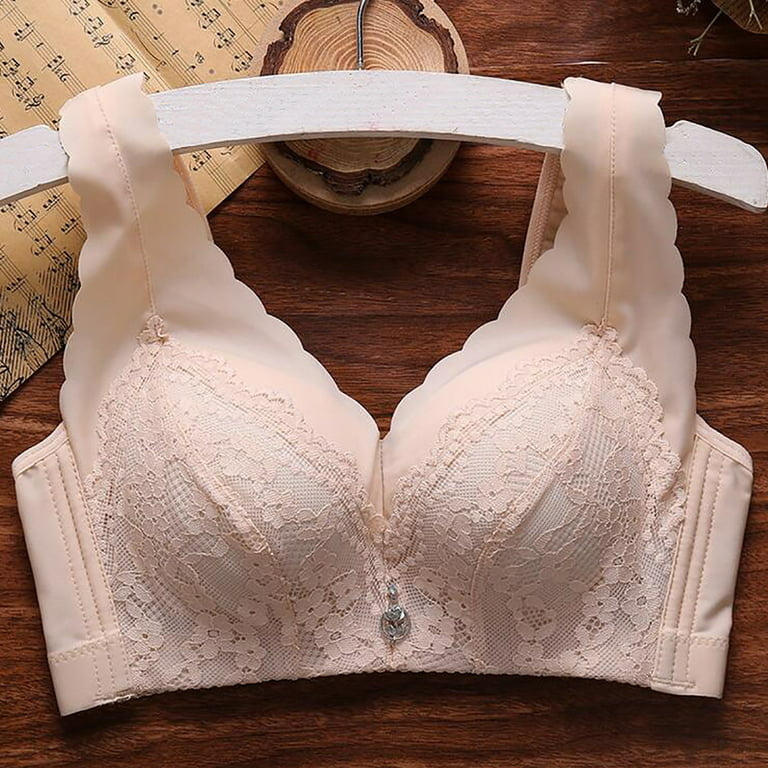 SHOPESSA Bras for Women Wirefree Push Up Bra Lace Stitching Straps Lingerie  Daily Sports Bra Promotionon Clearance 