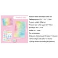 thumbnail image 2 of WuPing 160 Pcs Watercolor Letter Paper and Envelopes, 50 Stationery Papers, 50 Matching Envelopes, 60 Round Dot Sticker, 2 of 12