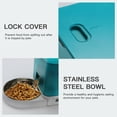 thumbnail image 3 of U.S. Solid 4L Cyan Automatic Cat Feeder Pet Food Dispenser with Stainless Steel Bowl, 3 of 6