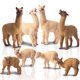thumbnail image 1 of Figuras de alpaca Toymany, de plástico realista, 8 unidades, para niños, 1 of 9
