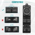 thumbnail image 5 of Front Left Driver Side Car Master Power Window Switch Fit for Ford Explorer 2011-2015, Black, 5 of 7