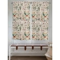 thumbnail image 6 of Living Room Curtains 72 Inches length, Pastoral Botanical Window Treatment Curtain Drapes, Vintage Mushroom Spring Summer Flowers Light Filtering Drapes for Bedroom Laundry Room, 52"x72", 2 Panels, 6 of 7