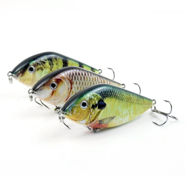 2.8in / 0.5oz Fishing Lure Bionic Hard Bait with Treble Hook Lifelike  Artificial Sinking Crankbait Rattle Fishing Lures for Bass Pike Saltwater  Freshwater VIB Lures 1pc & 10 