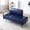 Blue, variant on 55" Faux Leather Comfy Loveseat, 2 Seater Couch with Swivel Tray, Loveseat Sofa Couch with Metal Legs for Living Room and Entryway, Blue
